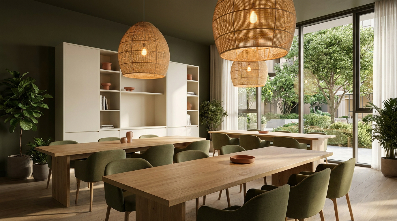 Coworking integrado às áreas comuns